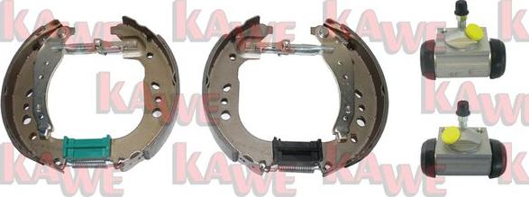 Kawe OEK836 - Комплект тормозных колодок, барабанные autospares.lv