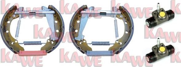 Kawe OEK341 - Комплект тормозных колодок, барабанные autospares.lv