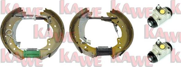 Kawe OEK348 - Комплект тормозных колодок, барабанные autospares.lv