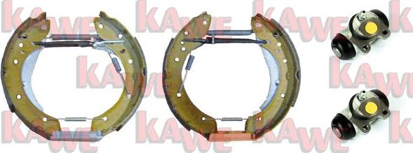 Kawe OEK375 - Комплект тормозных колодок, барабанные autospares.lv