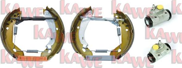 Kawe OEK206 - Комплект тормозных колодок, барабанные autospares.lv