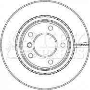 Key Parts KBD4467 - Тормозной диск autospares.lv