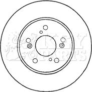 Key Parts KBD4639 - Тормозной диск autospares.lv