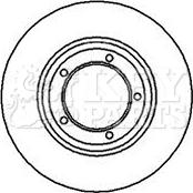 Key Parts KBD4032 - Тормозной диск autospares.lv