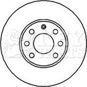 Key Parts KBD4073 - Тормозной диск autospares.lv