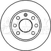 Key Parts KBD4858 - Тормозной диск autospares.lv