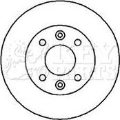 Key Parts KBD4877 - Тормозной диск autospares.lv