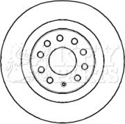 Key Parts KBD4383 - Тормозной диск autospares.lv