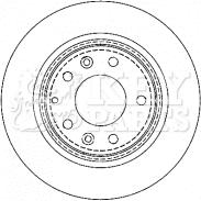 Key Parts KBD4335 - Тормозной диск autospares.lv