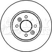 Key Parts KBD4219 - Тормозной диск autospares.lv