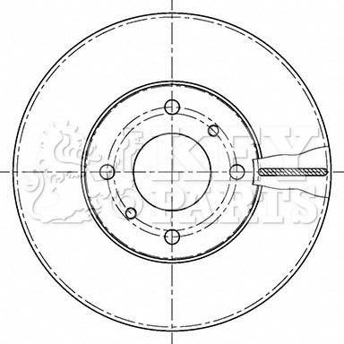 Key Parts KBD4232 - Тормозной диск autospares.lv