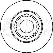 Key Parts KBD4225 - Тормозной диск autospares.lv