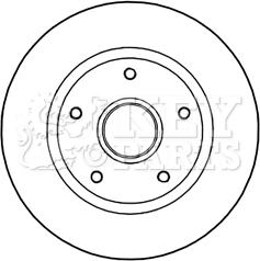 Key Parts KBD5966S - Тормозной диск autospares.lv