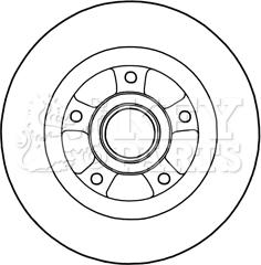 Key Parts KBD5968S - Тормозной диск autospares.lv