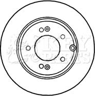 Key Parts KBD5906S - Тормозной диск autospares.lv