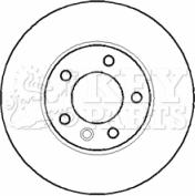 Key Parts KBD5901S - Тормозной диск autospares.lv