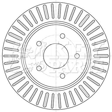 Key Parts KBD5424 - Тормозной диск autospares.lv