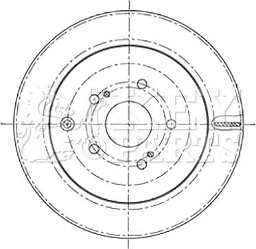 Key Parts KBD5196 - Тормозной диск autospares.lv