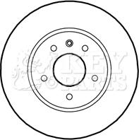 Key Parts KBD5141 - Тормозной диск autospares.lv