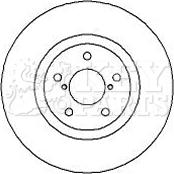 Key Parts KBD5103 - Тормозной диск autospares.lv