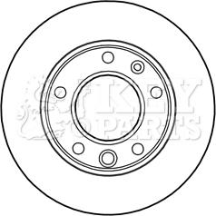 Key Parts KBD5134 - Тормозной диск autospares.lv