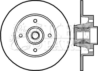 Key Parts KBD5896S - Тормозной диск autospares.lv