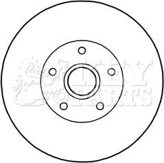 Key Parts KBD5838S - Тормозной диск autospares.lv