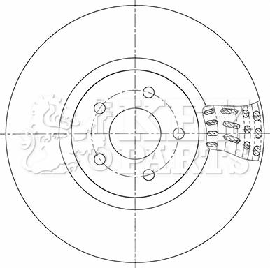 Key Parts KBD5348 - Тормозной диск autospares.lv