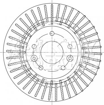 Key Parts KBD5363 - Тормозной диск autospares.lv