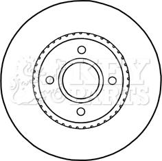 Key Parts KBD5316 - Тормозной диск autospares.lv