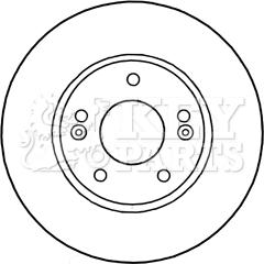 Key Parts KBD5313 - Тормозной диск autospares.lv