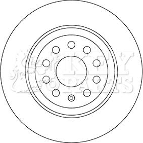 Key Parts KBD5331 - Тормозной диск autospares.lv