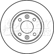 Key Parts KBD5328 - Тормозной диск autospares.lv