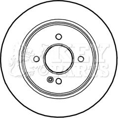 Key Parts KBD5296 - Тормозной диск autospares.lv