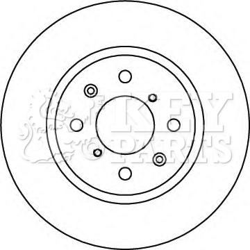 Key Parts KBD5217 - Тормозной диск autospares.lv