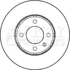 Key Parts KBD5236 - Тормозной диск autospares.lv