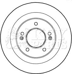 Key Parts KBD5230 - Тормозной диск autospares.lv