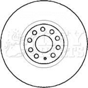 Key Parts KBD5755S - Тормозной диск autospares.lv