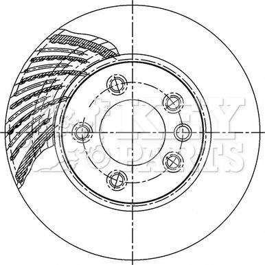 Key Parts KBD5756S - Тормозной диск autospares.lv