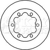 Key Parts KBD5725S - Тормозной диск autospares.lv