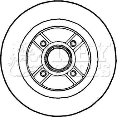 Key Parts KBD5721S - Тормозной диск autospares.lv