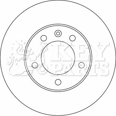 Key Parts KBD5722S - Тормозной диск autospares.lv