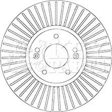 Key Parts KBD6065S - Тормозной диск autospares.lv