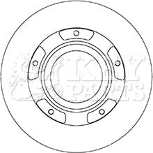 Key Parts KBD6067S - Тормозной диск autospares.lv