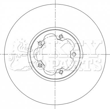 Key Parts KBD6074S - Тормозной диск autospares.lv