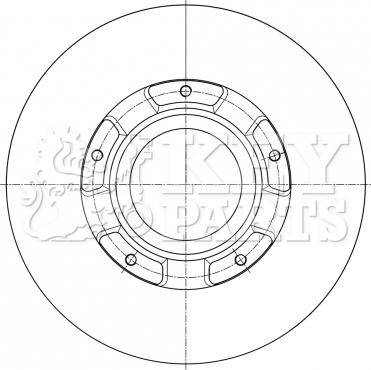 Key Parts KBD6073S - Тормозной диск autospares.lv