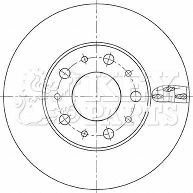 Key Parts KBD6154S - Тормозной диск autospares.lv