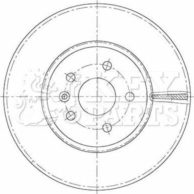 Key Parts KBD6130S - Тормозной диск autospares.lv
