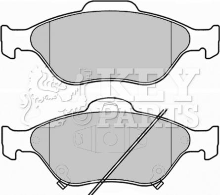 Key Parts KBP1999 - Тормозные колодки, дисковые, комплект autospares.lv