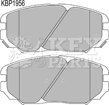 Key Parts KBP1956 - Тормозные колодки, дисковые, комплект autospares.lv